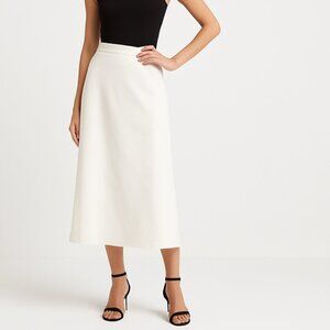 TALBOTS | White Pure Irish Linen Midi Skirt – Women’s 14P